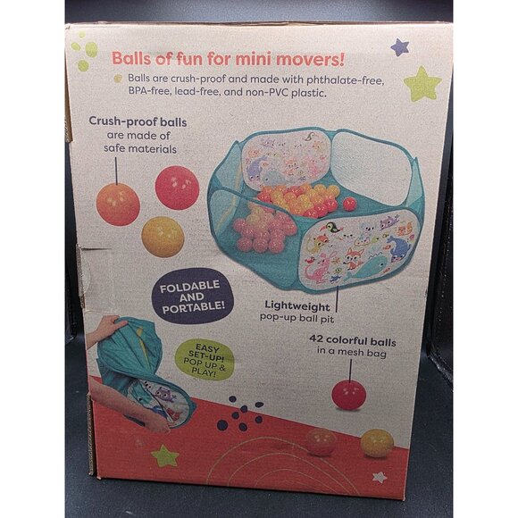 B. Toys Mini Playspace Ball Pit With 42 Balls & Carry Pouch - Picture 4 of 5